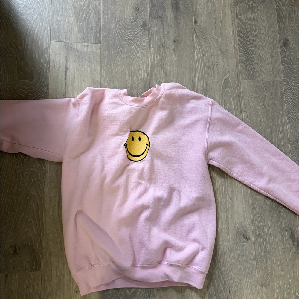 Pink Smiley Face Women's Sweater